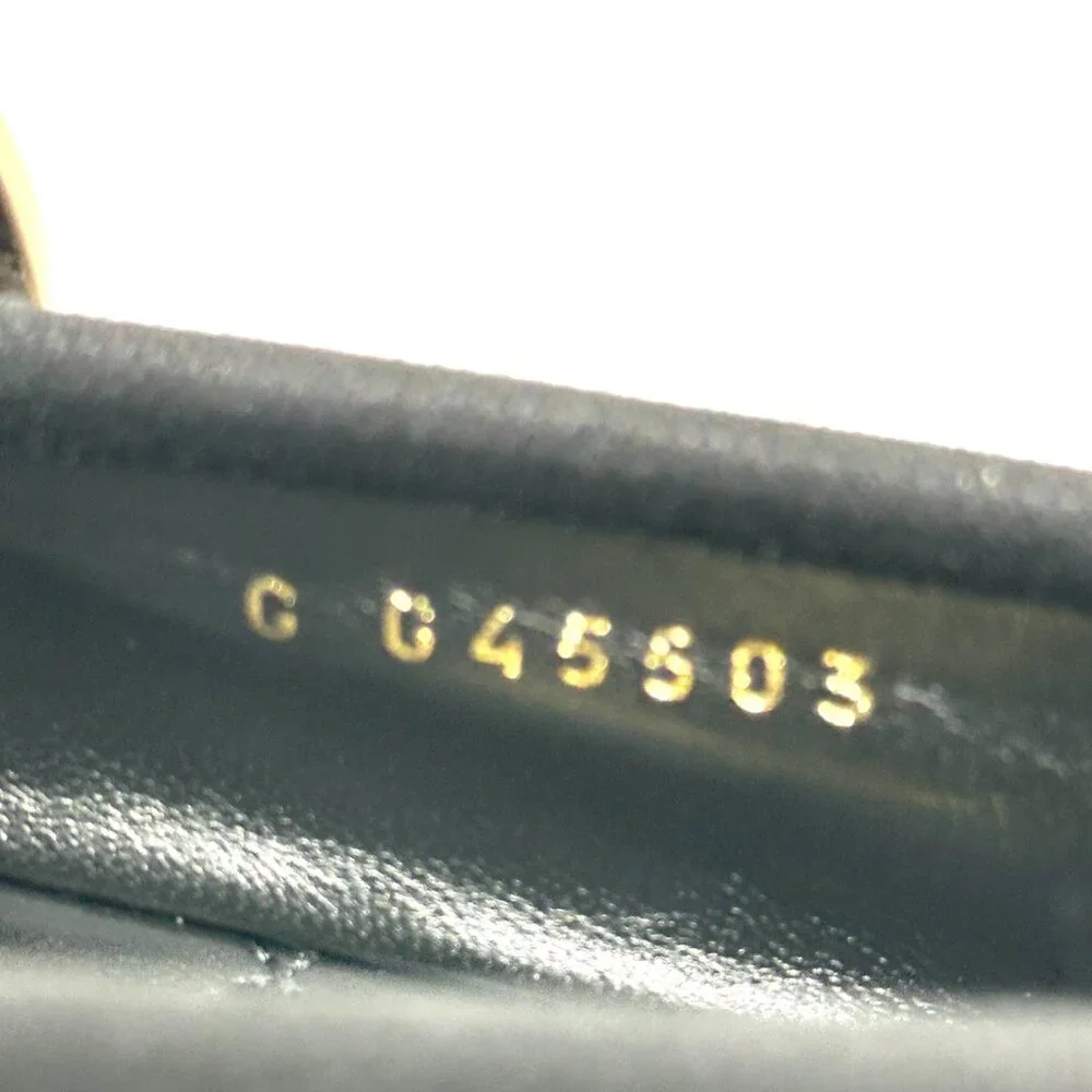 CHANEL REV CC Logo Leather Mary Jane Ankle Strap Flat Ballerina Shoes Black - Picture 12 of 15